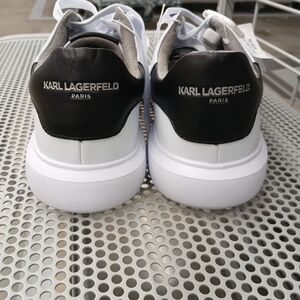 Karl Lagerfeld Monochrome Leather Sneakers